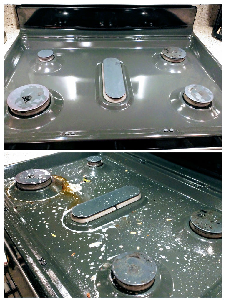 stovetop cleaning transformation before and after